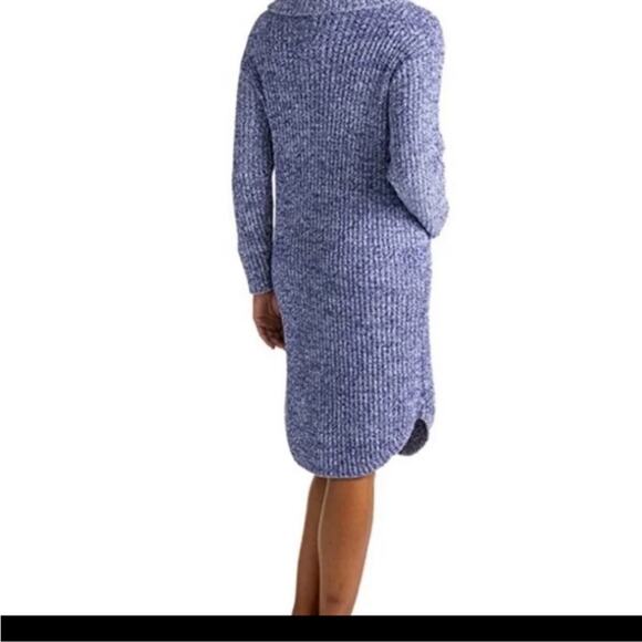 SOFTIES Marshmallows Lounger Soft Sweater Dress Womens  Turtleneck Plush NWT - Picture 4 of 16